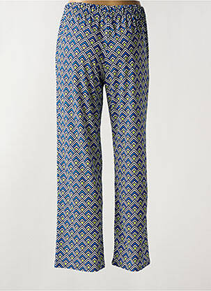 Pantalon droit stretch taille normale bleu VANIA femme