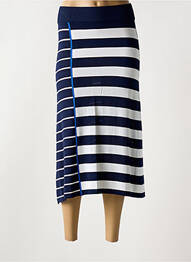 Jupe longue coupe droite bleu SCORZZO femme