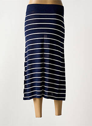 Jupe longue coupe droite bleu SCORZZO femme