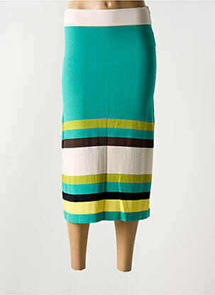 Jupe longue coupe droite vert SCORZZO femme