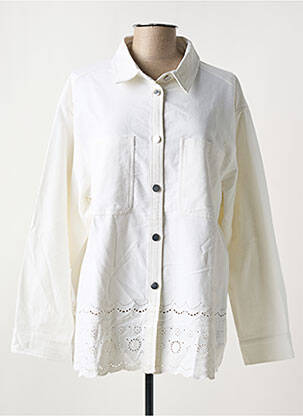 Veste casual coupe droite blanc CISO femme