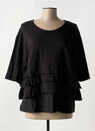 T-shirt coupe droite manches courtes noir URBAN BY ALEMBIKA femme