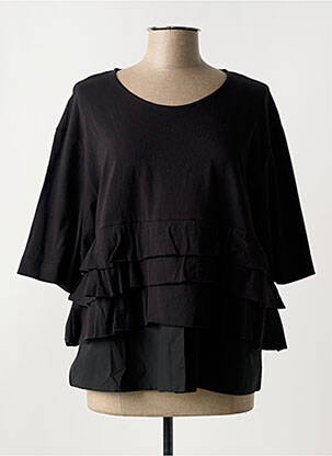 T-shirt coupe droite manches courtes noir URBAN BY ALEMBIKA femme