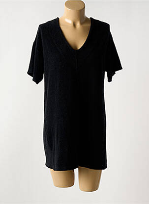 Combishort col v manches courtes noir JS MILLENIUM femme