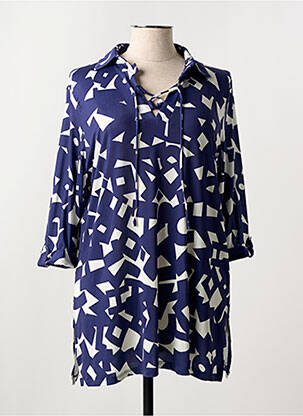 Tunique manches longues bleu REVER MILE pour femme