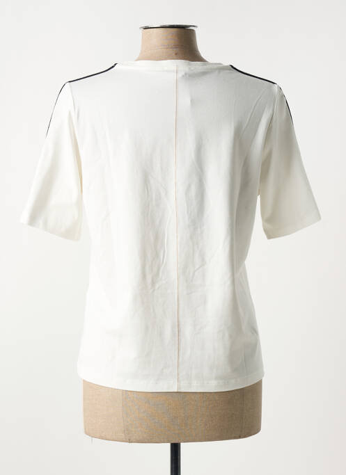 T-shirt sérigraphie avec strass manches courtes blanc TUZZI femme