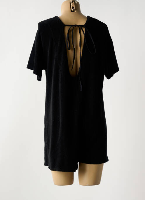 Combishort col v manches courtes noir JS MILLENIUM femme