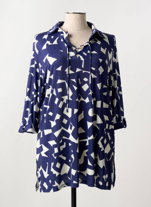 Tunique manches longues bleu REVER MILE pour femme