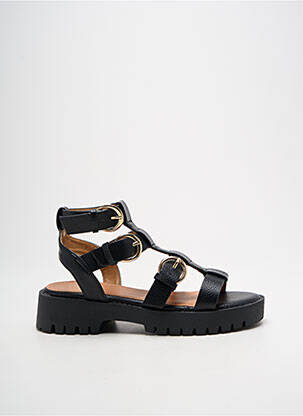 Spartiates talon bas talon plat jusqu'à 3cm noir FINDLAY femme