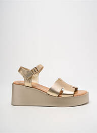 Sandales/nu pieds matière lisse talon de 7 à 9cm or CHICMUSE femme