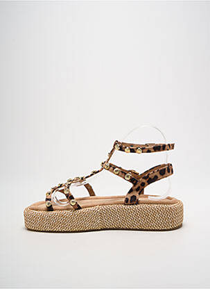 Sandales/nu pieds fermeture boucle(s) talon de 4 à 6cm marron ERYNN femme