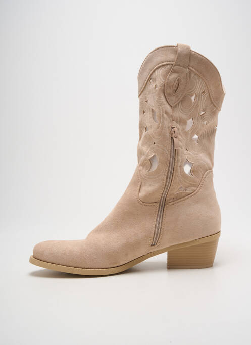 Bottines/Boots beige IDEAL SHOES pour femme