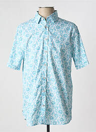 Chemise manches courtes coupe cintrée bleu CAMBRIDGE homme