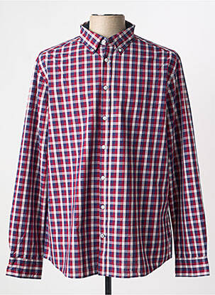 Chemise manches longues coupe droite rouge CAMBRIDGE homme