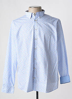 Chemise manches longues coupe droite bleu CAMBRIDGE homme