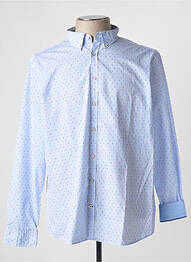 Chemise manches longues coupe droite bleu CAMBRIDGE homme