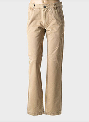 Pantalon chino tissage popeline taille haute beige MAT DE MISAINE homme