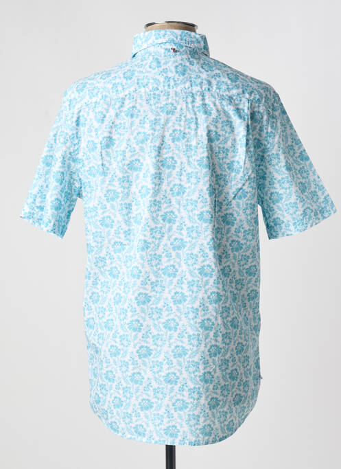 Chemise manches courtes coupe cintrée bleu CAMBRIDGE homme