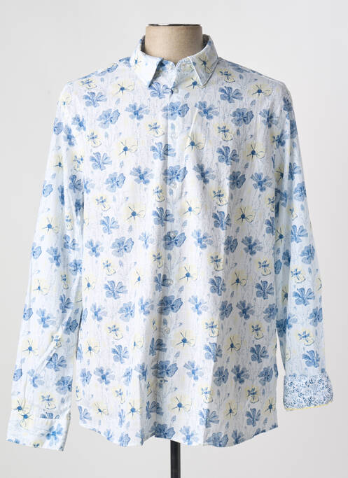 Chemise manches longues coupe droite bleu CAMBRIDGE homme