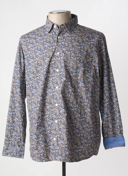 Chemise manches longues coupe droite bleu CAMBRIDGE homme