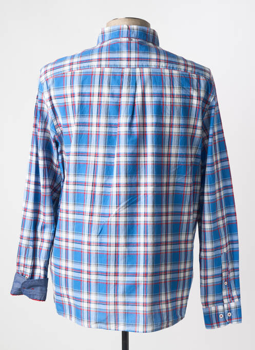 Chemise manches longues imprimé écossais bleu CAMBRIDGE homme