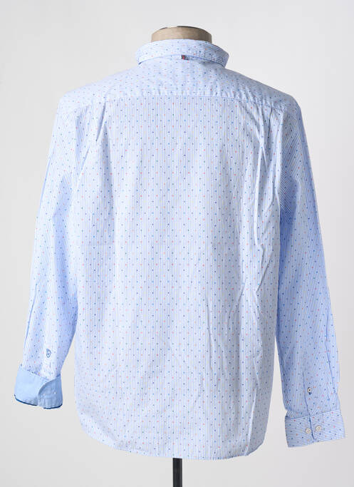 Chemise manches longues imprimé rayures bleu CAMBRIDGE homme