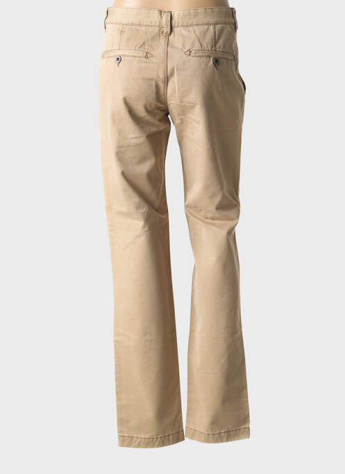 Pantalon chino tissage popeline taille haute beige MAT DE MISAINE homme