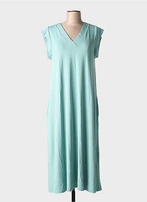 Robe mi-longue manches courtes manches courtes bleu GUITARE femme