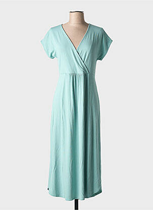 Robe mi-longue manches courtes manches courtes bleu GUITARE femme