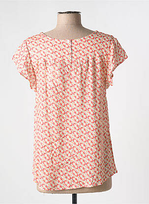 Blouse tissage popeline manches courtes orange GUITARE femme