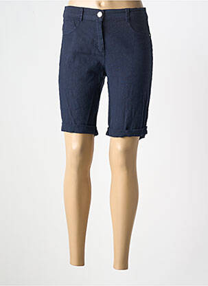 Bermuda taille élastique taille normale bleu EAST DRIVE femme