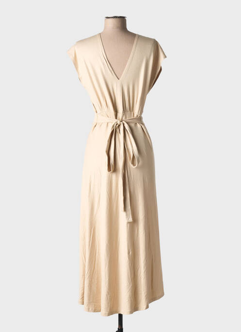 Robe mi-longue manches courtes manches courtes beige EVA KAYAN femme
