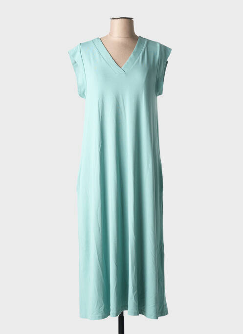 Robe mi-longue manches courtes manches courtes bleu GUITARE femme