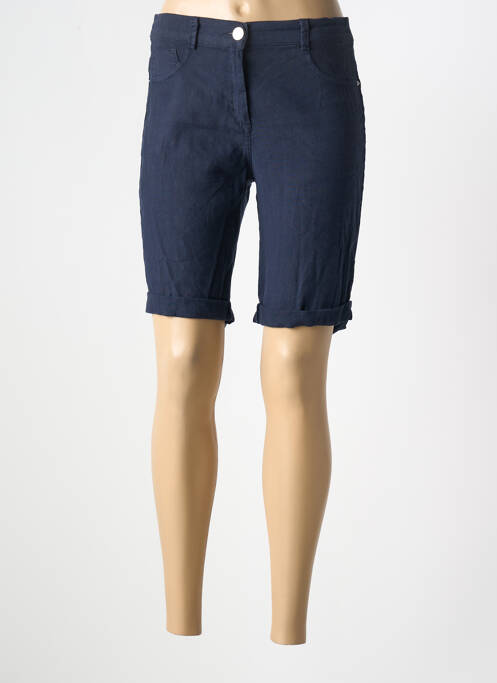 Bermuda taille élastique taille normale bleu EAST DRIVE femme