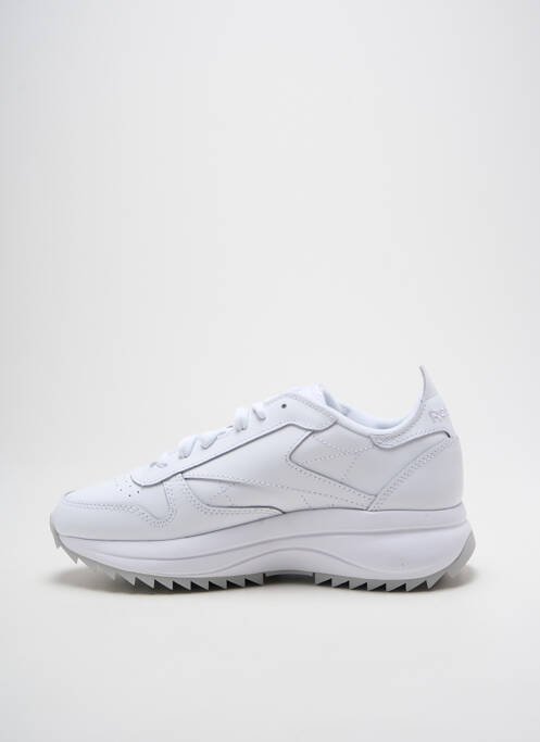 Baskets bout rond talon de 4 à 6cm blanc REEBOK femme