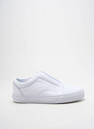 Baskets tissage satiné bout rond blanc VANS unisexe