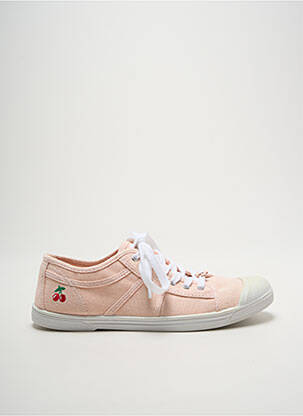 Baskets bout rond talon plat jusqu'à 3cm rose LE TEMPS DES CERISES femme