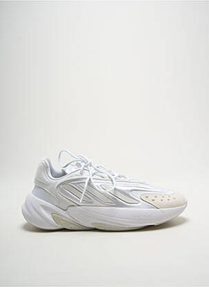Baskets tissage satiné talon de 4 à 6cm blanc ADIDAS femme