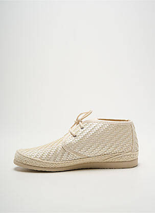 Derbies tissage satiné talon plat jusqu'à 3cm beige IPPON VINTAGE femme