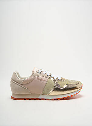 Baskets bout rond talon plat jusqu'à 3cm or PEPE JEANS femme