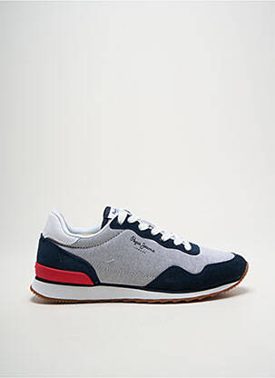 Baskets nubuck bout rond bleu PEPE JEANS unisexe