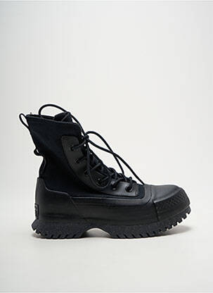 Baskets tissage satiné bout rond noir CONVERSE unisexe
