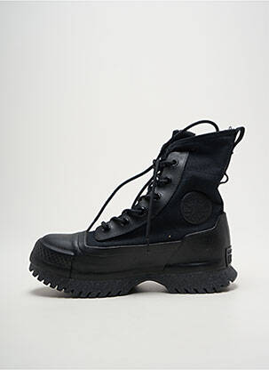 Baskets tissage satiné bout rond noir CONVERSE unisexe