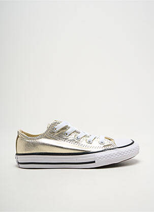 Baskets tissage satiné bout rond or CONVERSE fille