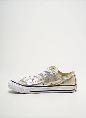 Baskets tissage satiné bout rond or CONVERSE fille