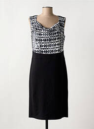 Robe mi-longue imprimé fantaisie sans manche noir THOMAS RABE femme