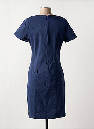 Robe mi-longue manches courtes manches courtes bleu FRANCE RIVOIRE femme