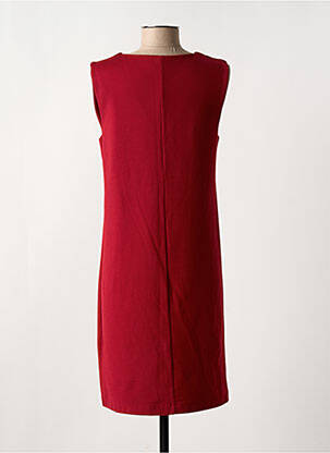 Robe mi-longue sans manche sans manche rouge FABIOLA femme