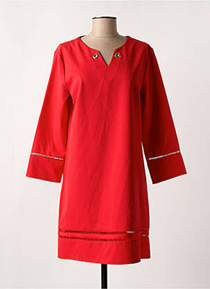 Robe courte manches longues manches longues rouge MD'M femme