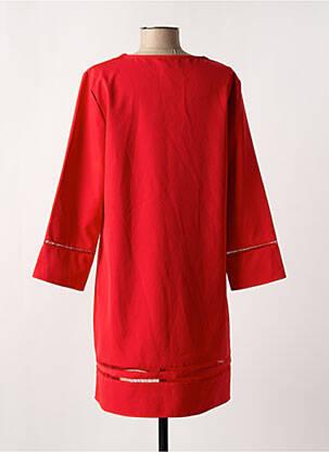 Robe courte manches longues manches longues rouge MD'M femme